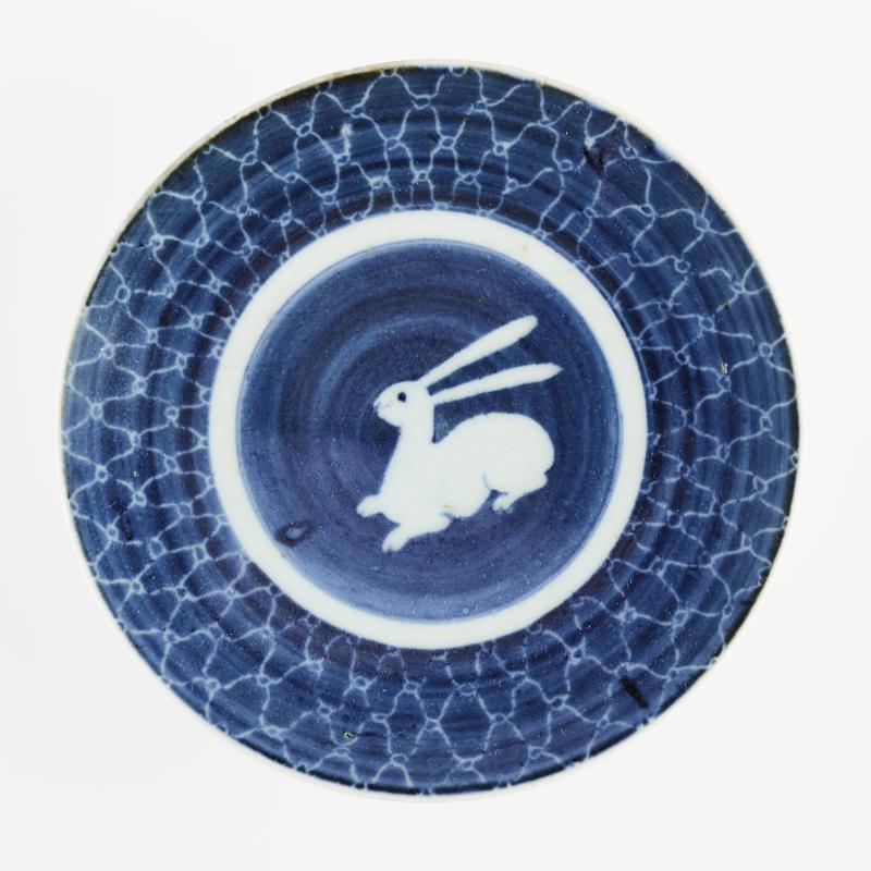 Small dish with design of rabbit